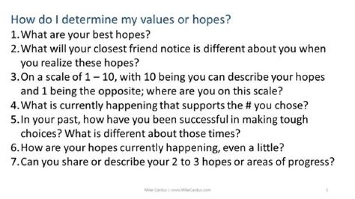 How do I determine my values?