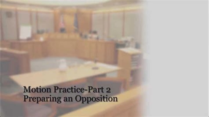 How do I file an opposition to a motion?