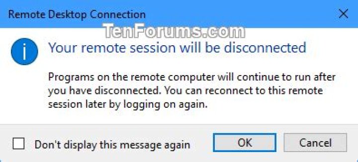 How do I fix a disconnected remote session?