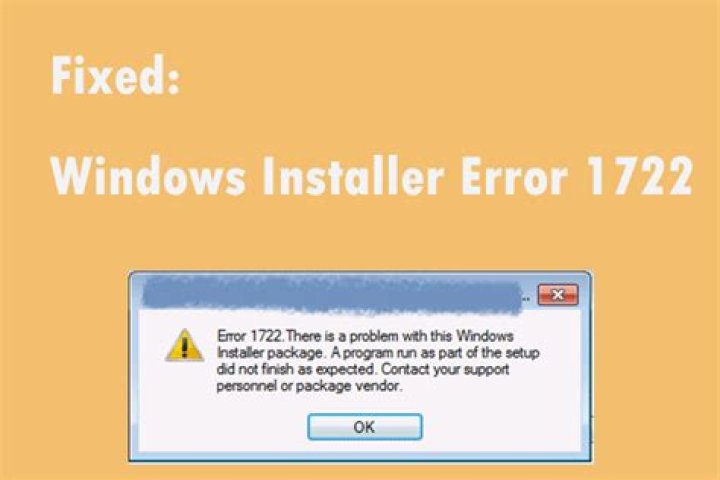 How do I fix error 1722?