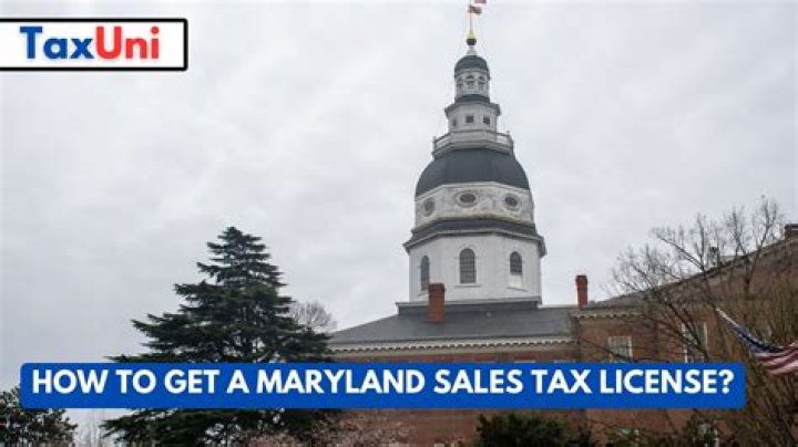 How do I get a Maryland tax license?