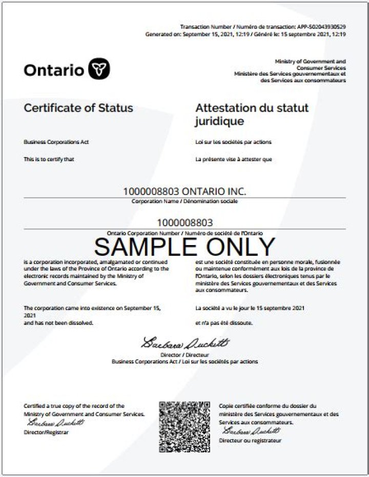 How do I get a single status certificate in Canada?