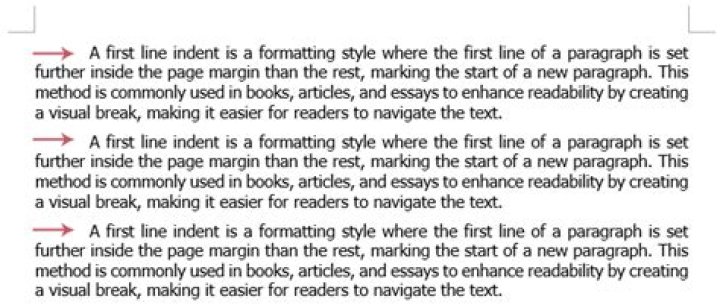 How do I indent the first line of a paragraph in Word?
