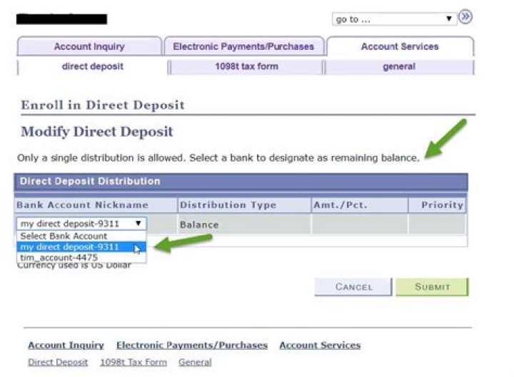 How do I know what my direct deposit is?