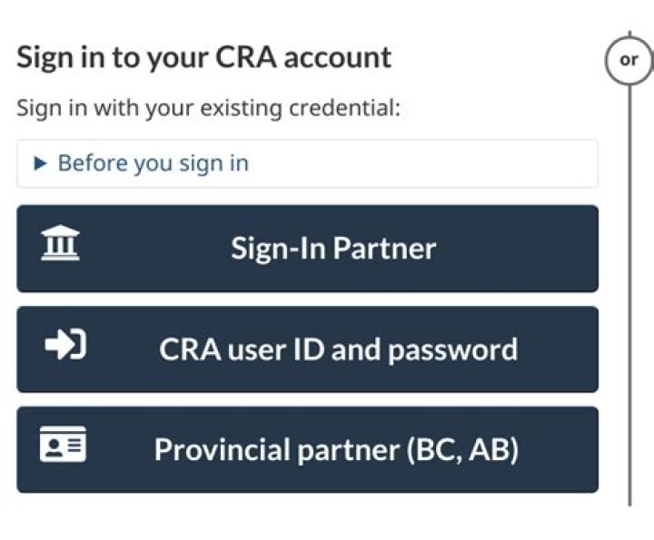 How do I log into my CRA account?