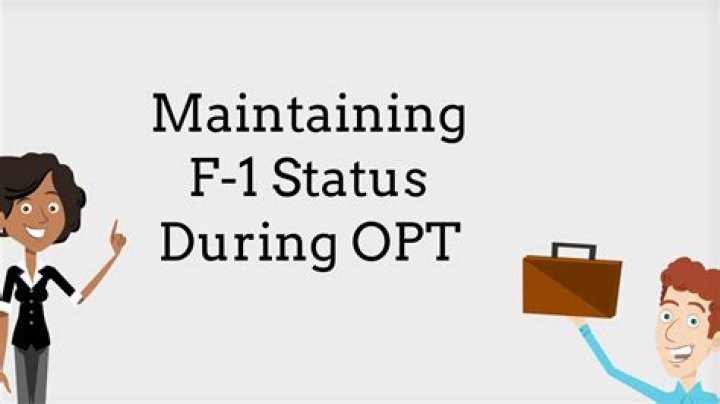 How do I maintain F-1 status in OPT?
