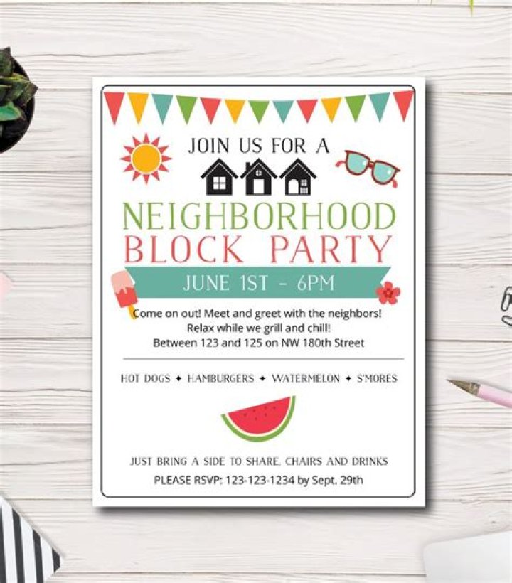 How do I organize my neighborhood block party?