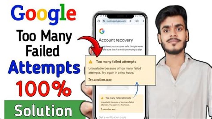 How do I reset my Google account after too many failed attempts?
