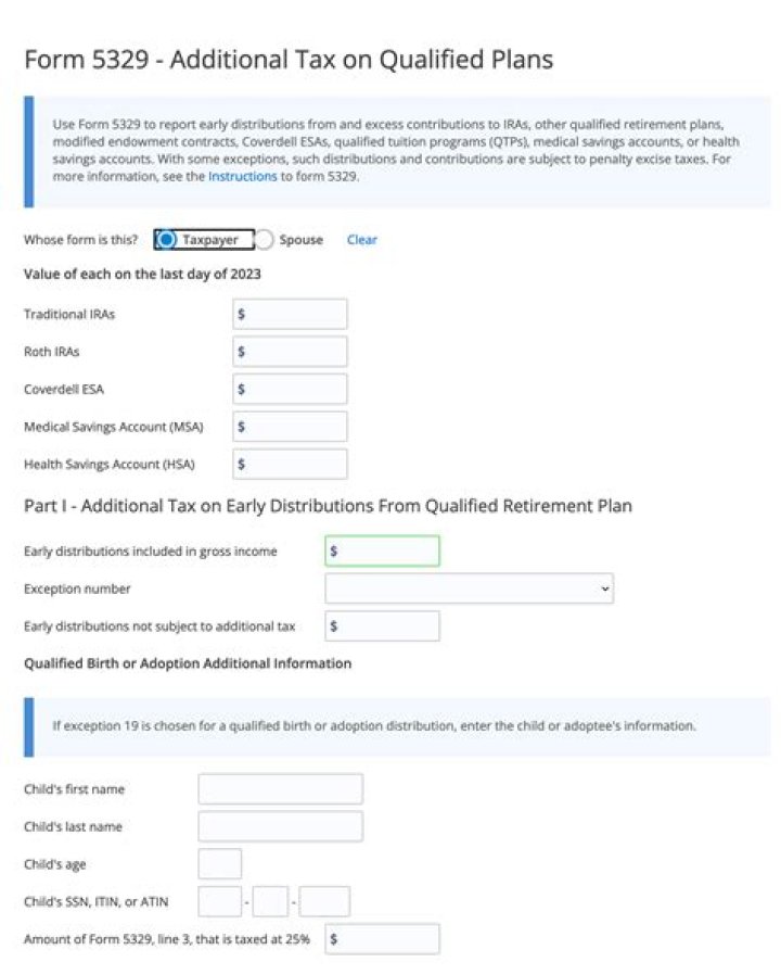 How do I submit form 5329?