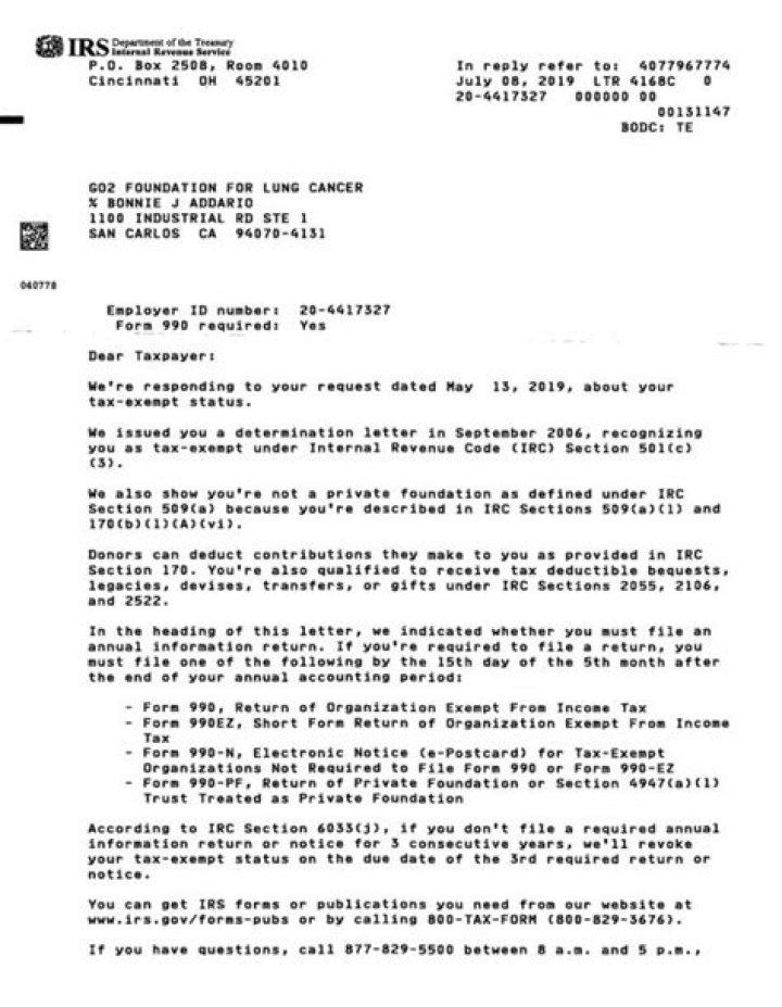 How do I update my IRS determination letter?