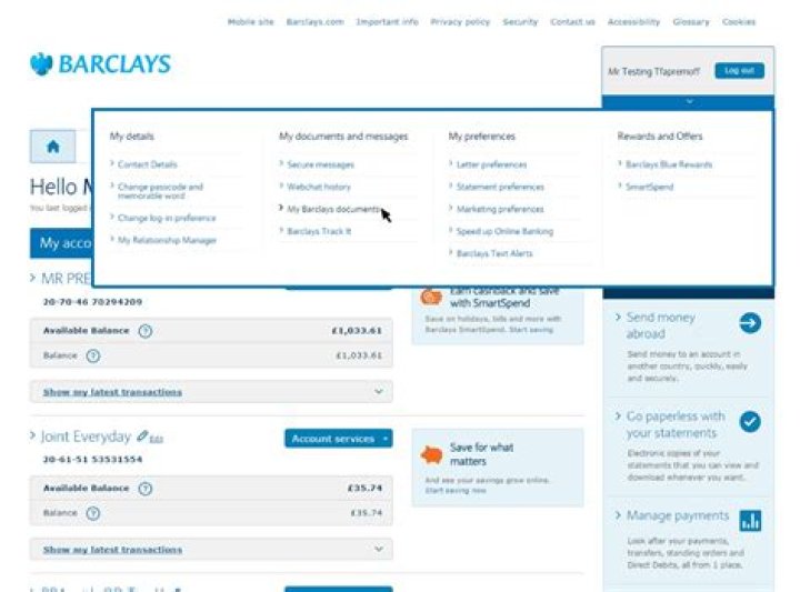 How do I view online statements Barclays?