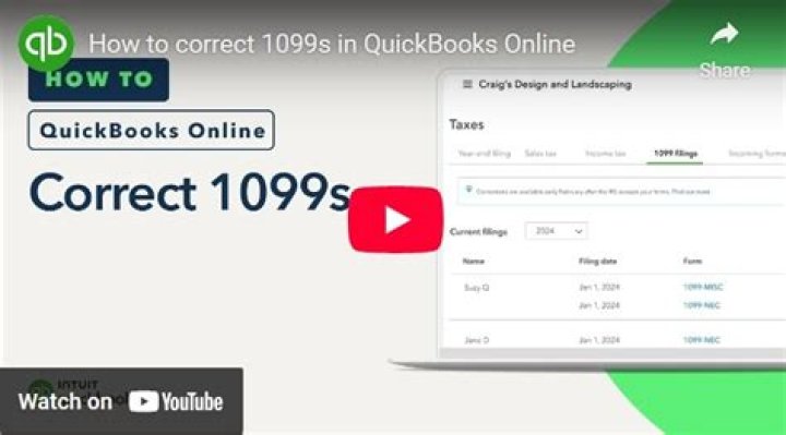 How do I view previous years 1099s in QuickBooks?