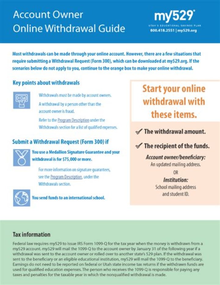 How do I withdraw 529 funds?