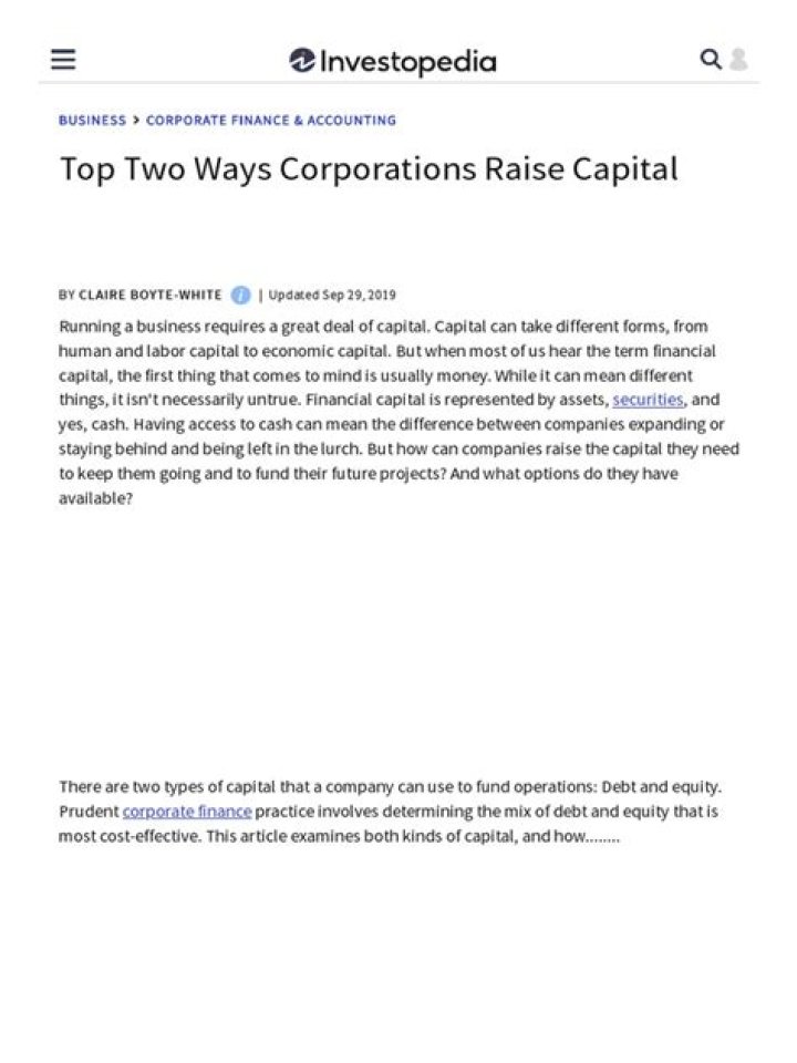 How do new corporations raise capital?