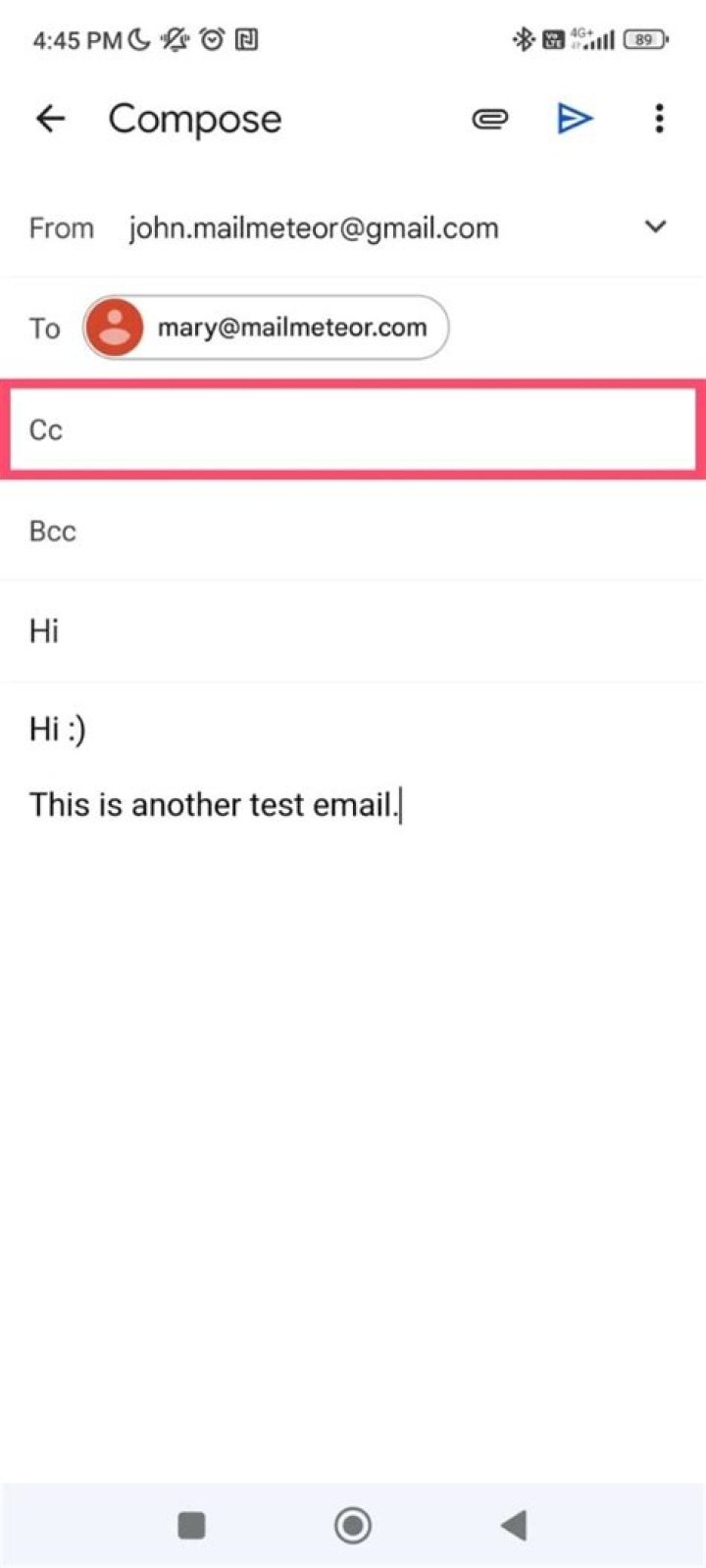 How do you add CC to someone already sent an email?