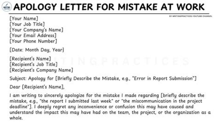 How do you apologize for repeated mistakes at work?