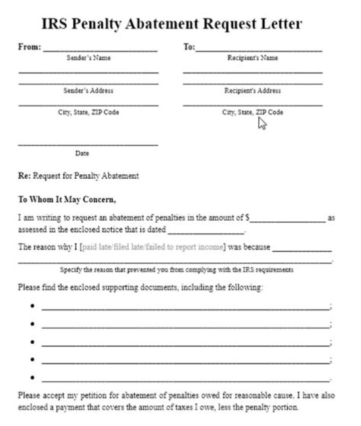 How do you ask for a penalty abatement?