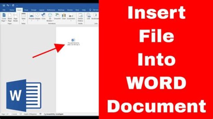How do you attach a File to a Word document?