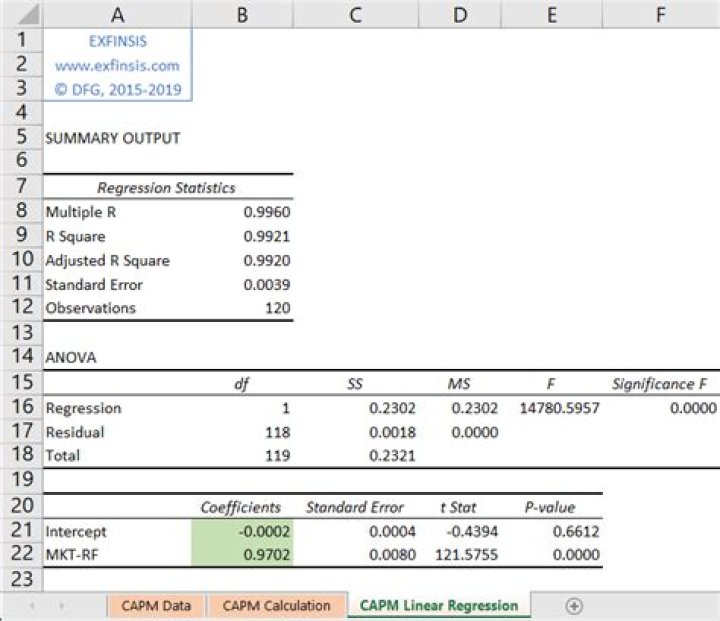 How do you calculate CAPM in Excel?
