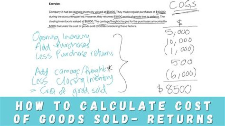 How do you calculate COGS with purchase returns?