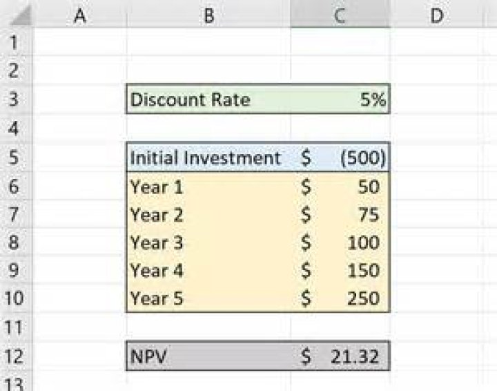 How do you calculate interest rate in NPV?