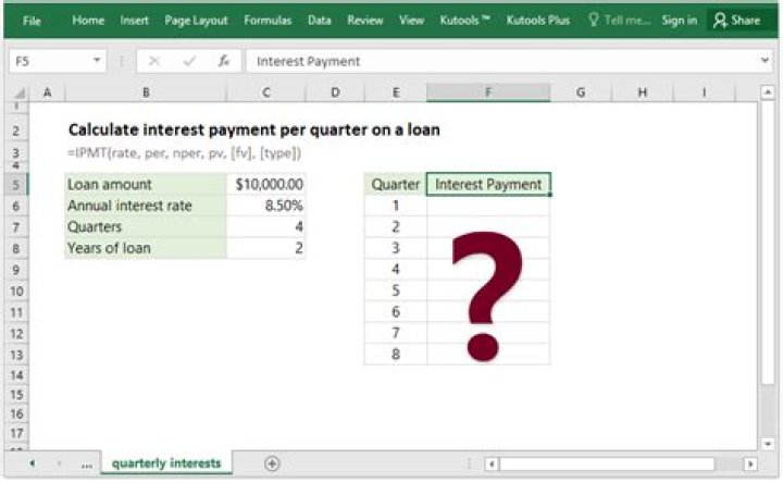 How do you calculate quarterly interest?