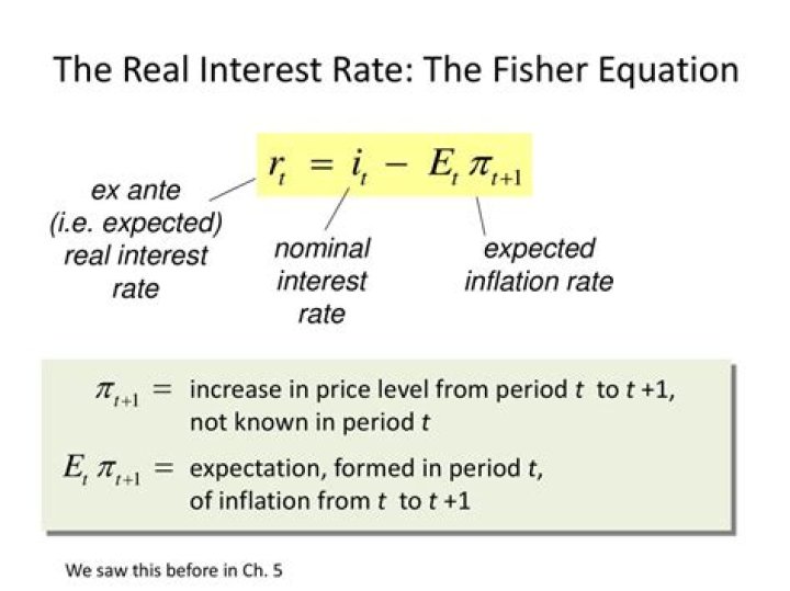 How do you calculate real interest rate with expected inflation?