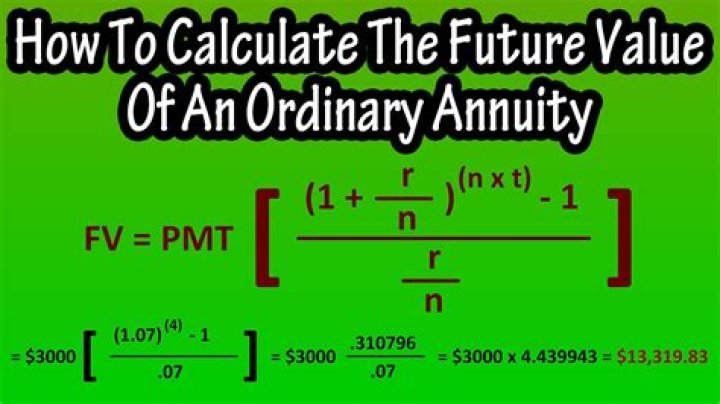 How do you calculate the future value of an ordinary annuity?