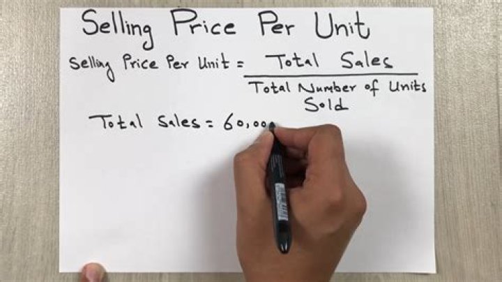 How do you calculate unit selling price?