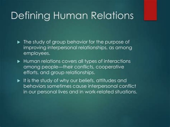 How do you define human relations?