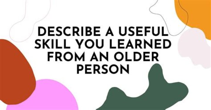 How do you describe an older person?