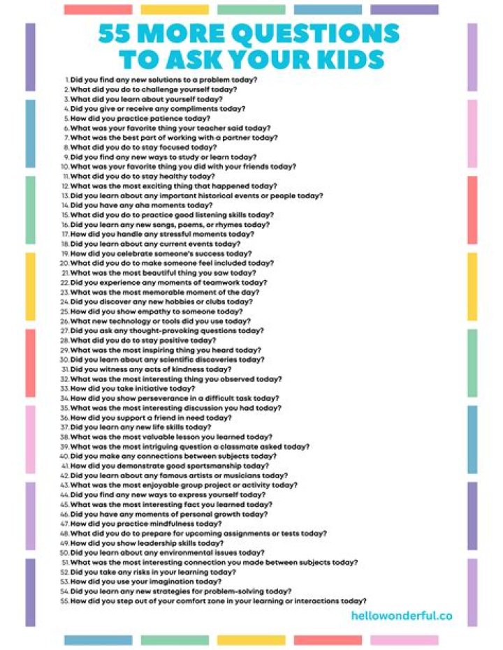 How do you encourage children to ask simple questions?