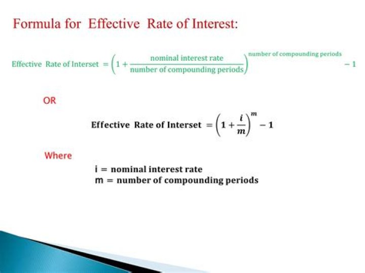 How do you find the effective rate of compound interest?