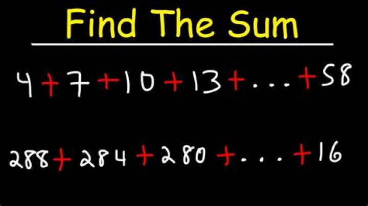 How do you find the sum in math?