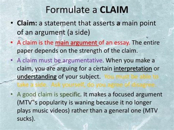 How do you formulate an argument?