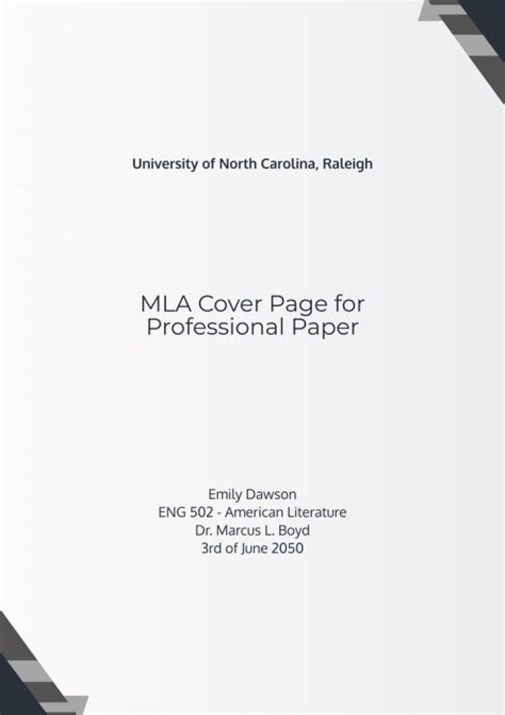 How do you make a cover page for a research paper in MLA format?