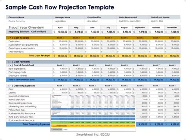 How do you prepare cash flow for a project?