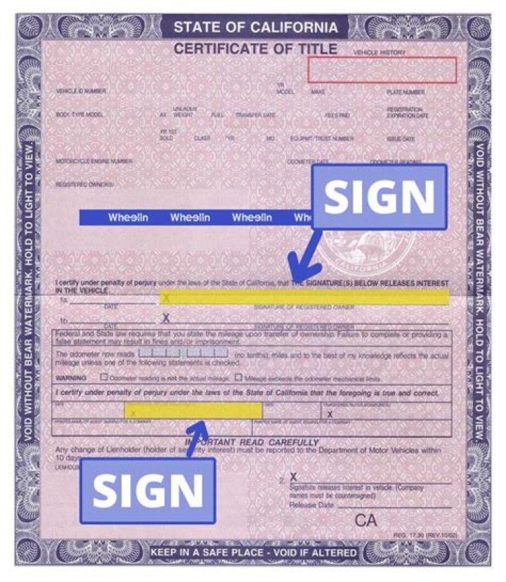 How do you prove I sold my car in California?