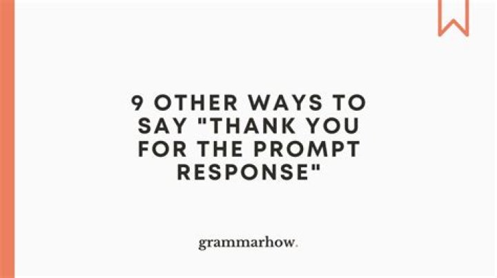 How do you respond to thank you for your prompt response?