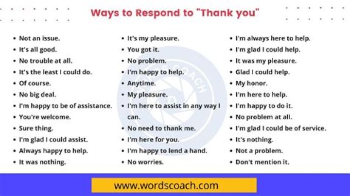 How do you respond when someone says glad?