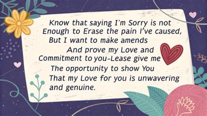 How do you say sorry in a genuine way?