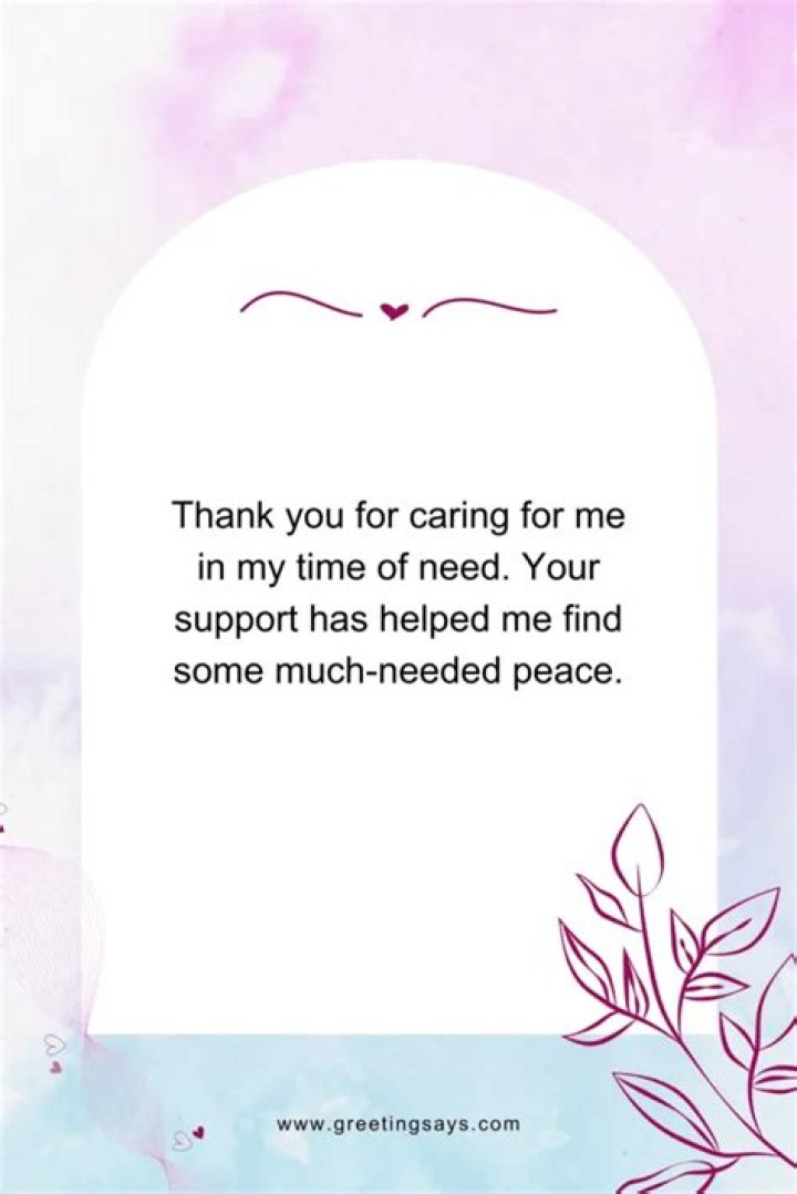 How do you say thank you for caring?