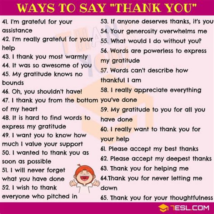 How do you say thanks a lot formally?