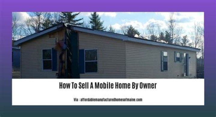 How do you sell a mobile home that has been moved?