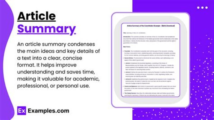 How do you summarize multiple articles?
