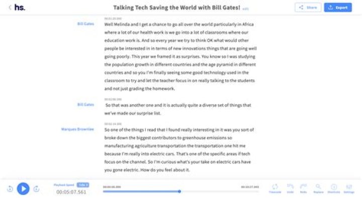 How do you transcribe an interview?