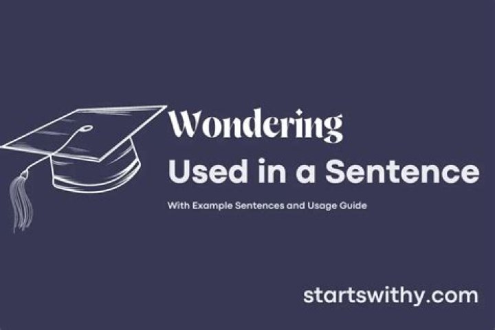 How do you use wondering in a sentence?