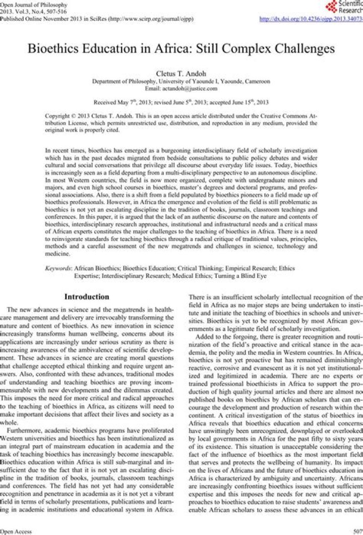 How do you write a bioethics paper?