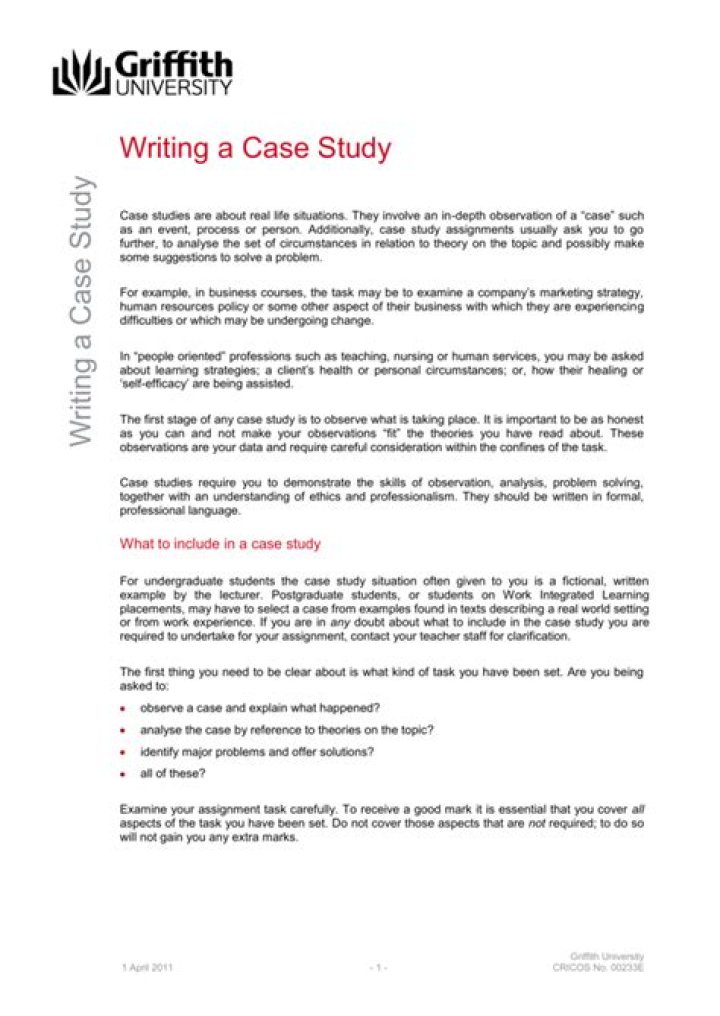 How do you write a case study?