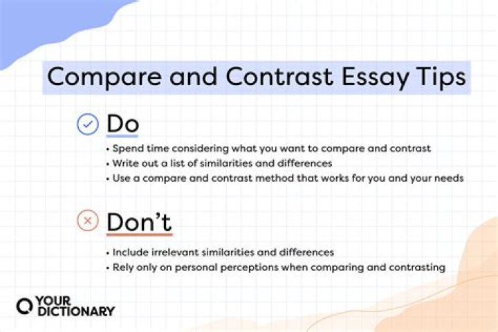 How do you write a compare and contrast answer?